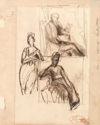 Un homme assis et une femme assise