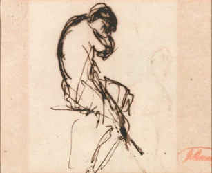 Femme assise, légèrement drapée