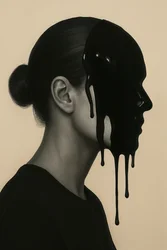 Muse obsidienne, 2025 (acrylique sur toile)