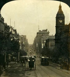 Villes du Sud ensoleillé, Melbourne, Victoria, Australie, 1909