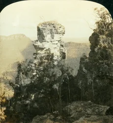 Les rochers Orphelin et Visage Indien,...Montagnes Bleues, N.S.W., Australie, 1909