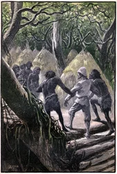 Illustration de George Roux pour le livre de Jules Verne 