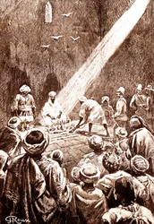 Désert nubien. Tribu du nord du Soudan. 1888 (gravure)