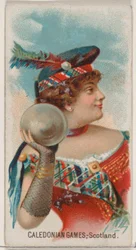 Jeux calédoniens, Écosse, de la série Holidays N80 pour les cigarettes Duke, 1890