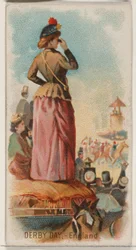 Jour de Derby, Angleterre, de la série Holidays N80 pour les cigarettes Duke, 1890