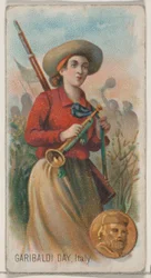 Jour de Garibaldi, Italie, de la série Holidays N80 pour les cigarettes Duke