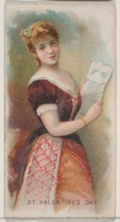 Saint Valentin, États-Unis, de la série Holidays N80 pour les cigarettes Duke, 1890