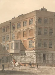 York House, le coin de Villiers Street et le Strand, avec l