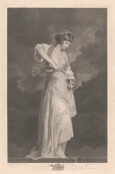 Fenêtre ouest de la chapelle, New College Oxford : Les Vertus - Tempérance
