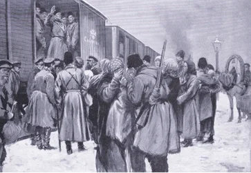 Départ des troupes russes pour l