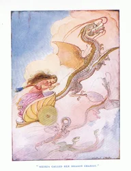 Médée appela son char de dragon, des Héros publié par George Allen et Unwin 1929