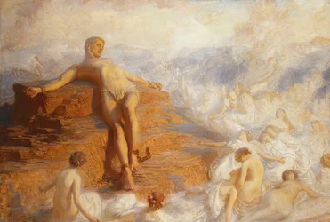 Prométhée consolé par les esprits de la Terre 