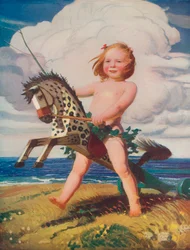 Le cheval à bascule, vers 1915, 1932