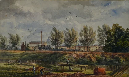 Coupure du Grand Chemin de Fer du Nord à Kings Cross, une esquisse de la nature