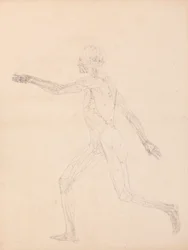 Figure humaine, vue latérale (Pour la figure clé de la Table XIII)