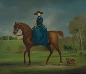 La comtesse de Coningsby en costume de la chasse de Charlton