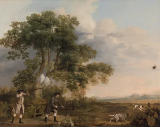 Deux gentilshommes tirant