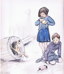 Vicky et Bill étaient très enthousiastes, extrait de Mudlarks publié par Collins