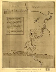 Carte de George Washington, accompagnant son "journal à l
