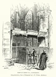 Tombeau du roi Henri IV, cathédrale de Canterbury (gravure)