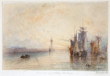 Navires quittant le port de Whitby