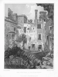 La cour du château de Crichton