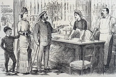 Caricature commentant la compréhension approximative du système métrique par l