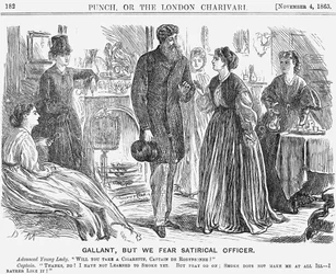 Galant, mais nous craignons officier satirique, 1865