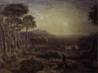 Paysage au coucher du soleil