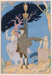 Cœurs brisés, statues brisées, illustration pour 