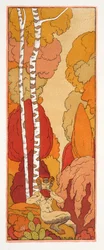 Chant pastoral, illustration des Chansons de Bilitis, par Pierre Louÿs, pub. 1922