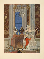 Danceny déclarant son amour à Cécile