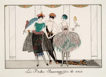 Les Belles Sauvagesses de 1920, gravure par H. Reidel