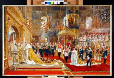 Couronnement du tsar Alexandre III de Russie (1845-1894) et de l