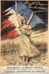 Affiche pour la souscription au prêt national : « pour le drapeau, pour la victoire » - ill. par Georges Bertin Scott (1873-1942) dit Scott de Plagnolles
