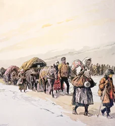 Foules affamées quittant leur patrie, c.1924