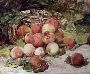 Peches. Peinture de Georges Jeannin (1841-1925) Collection privee.
