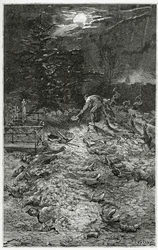 Cimetière de Montmartre - illustration de Napoléon le Petit, 19ème siècle