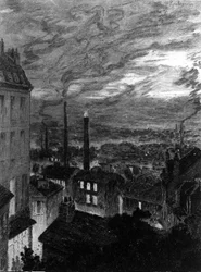 Vue de Paris illustration de "Peintures parisiennes" par Charles Baudelaire