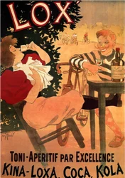 Publicité pour la marque de vin Lox (affiche)