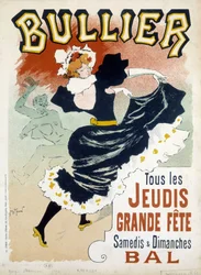 Affiche "Bullier" pour le bal - pub de la fin du 19e siècle