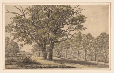 Paysage recto, Deux vues de Paris verso