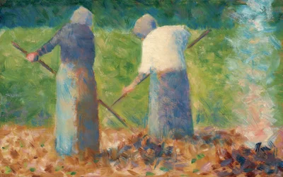 Faucheurs à Montfermeil, vers 1882 (huile sur bois)