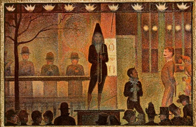 La Parade - Invitation au spectacle (peinture sur toile)