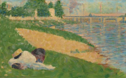 La Seine avec des vêtements sur la rive (Étude pour "Les Baigneurs à Asnières")