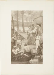 Vie pastorale de sainte Geneviève (panneau de gauche)