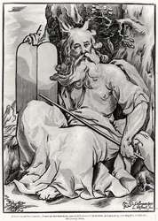 Moïse, gravé par Ludwig Businck (vers 1590-après 1630)