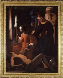 Saint Sébastien soigné par Sainte Irène. Peinture de Georges de La Tour (1593-1652)