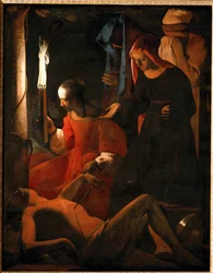 Saint Sébastien tendu par Sainte Irène ...