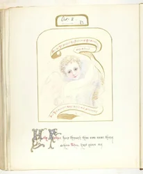 Sans titre [chérubin et texte religieux], 1855-68